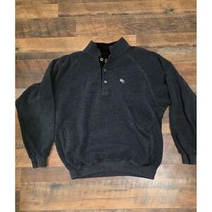 Straight Down 3 Button Pullover Shirt Men Sz M Gray Performance Golf USA